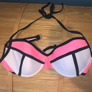 Pink/Light pink swimsuit top